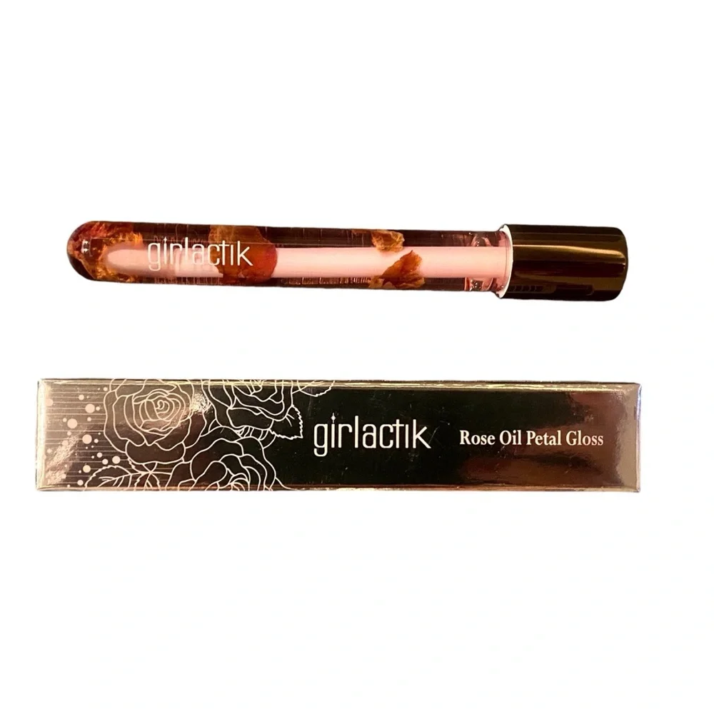 Girlactik Rose Oil Clear Petal Gloss in La Rose 5g/.176 OZ